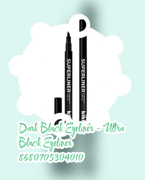 Dark black eyeliner