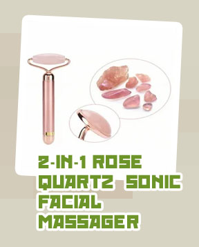 Electric face massager rose quartz
