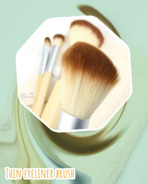 Thin makeup brush